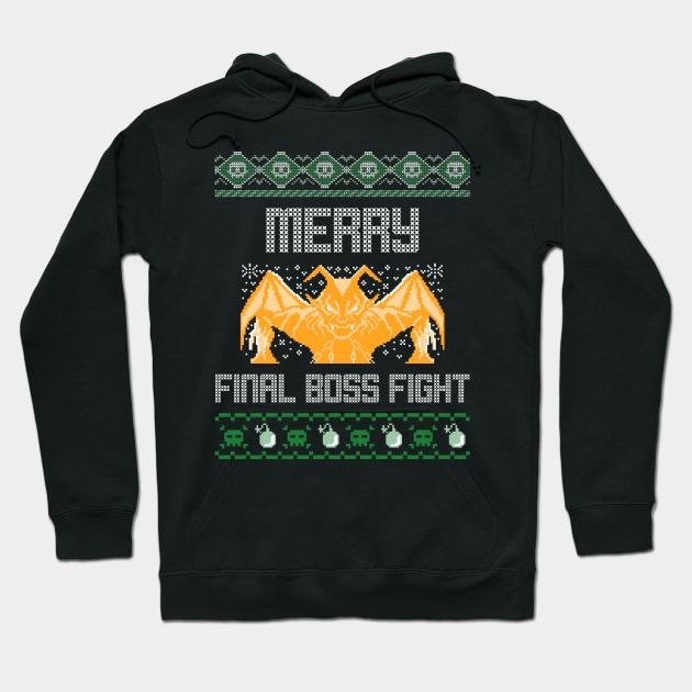 Merry Christmas Video Game Final Boss Fight Hoodie by RareLoot19